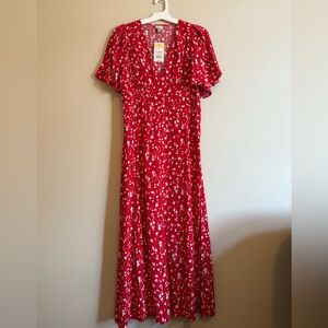 A New Day Red Floral Maxi Dress🌹